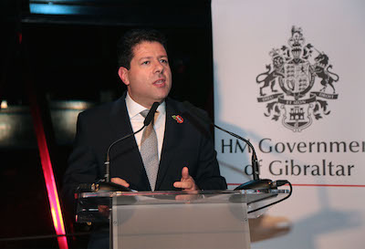 Chief Minister speaks at yesterday evening’s reception