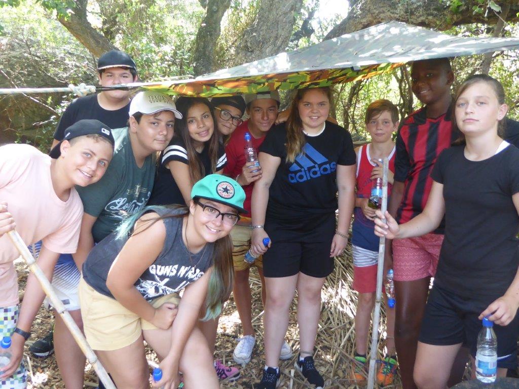 Youth club members enjoy an overnight camping adventure