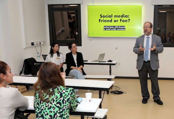 Minister Cortes spoke at the Social Media: Friend or Foe presentation on Tuesday evening