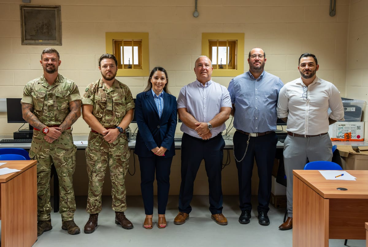 Ministry of Equality, Employment, Culture and Tourism partners with  the Royal Gibraltar Regiment to promote education and rehabilitation at  HMP Windmill Hill