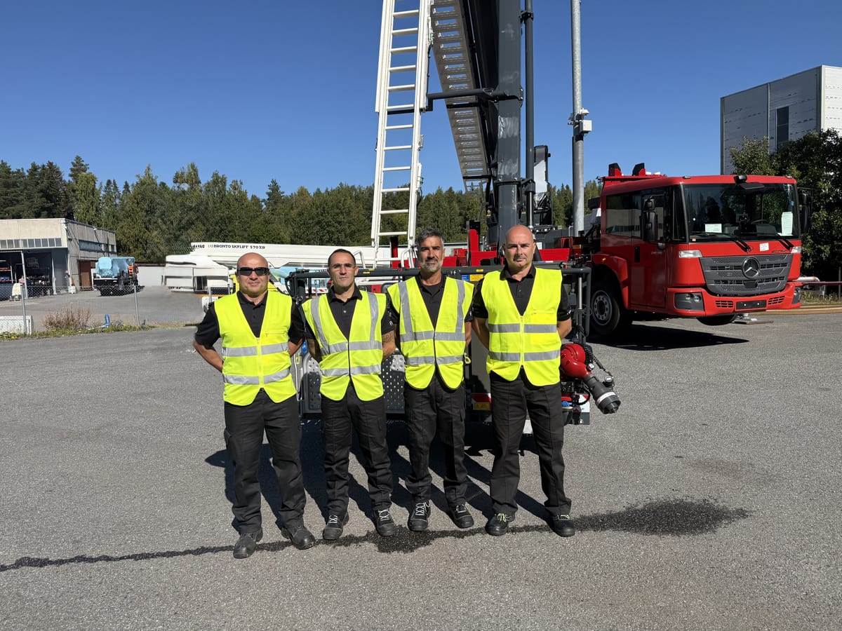 Fire Service Delegation Visits Bronto Sky lift Factory in Finland