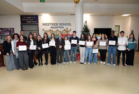 Certificates Presented to Award Winning Students 