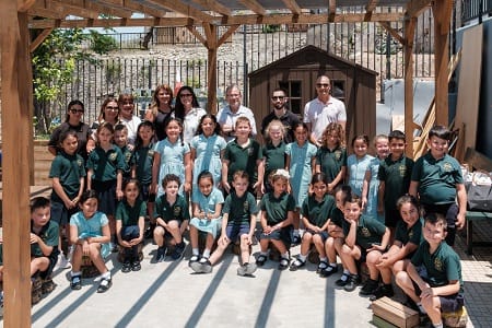 Minister Cortes Receives Bird and Bat Nest Boxes Created by St Bernard’s Lower Primary Pupils