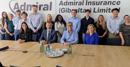 Minister Feetham visits the Admiral Insurance Gibraltar office