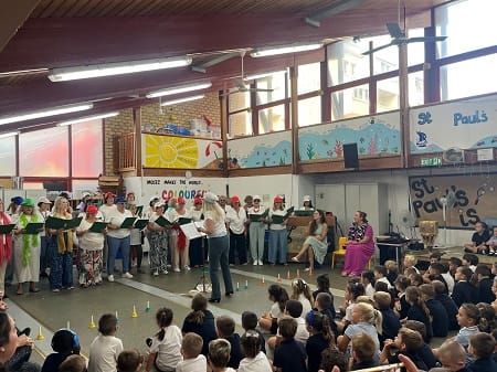 PAAMOA Community Choir visit St Paul’s School
