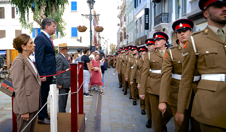 Chief Minister Takes the Salute at Royal Gibraltar Regiment Parade