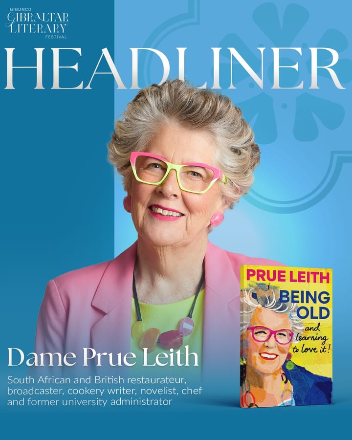 DAME PRUE LEITH TO HEADLINE GIBUNCO GIBRALTAR LITERARY  FESTIVAL 2026