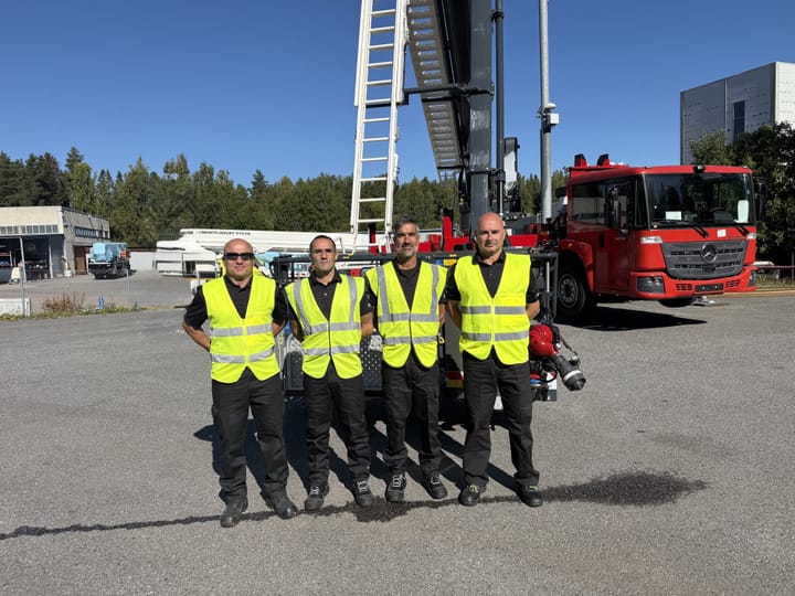 Fire Service Delegation Visits Bronto Sky lift Factory in Finland