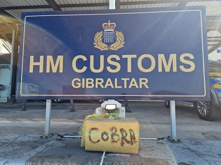 HM Customs Marine Section Recovers Cannabis Bale During Routine Patrol Gibraltar