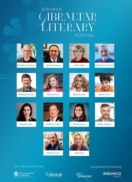 FIRST SPEAKERS ANNOUNCED FOR GIBUNCO GIBRALTAR LITERARY FESTIVAL 2026